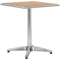Trädgårdsbord silver 60x60x70 aluminium och WPC vidaXL