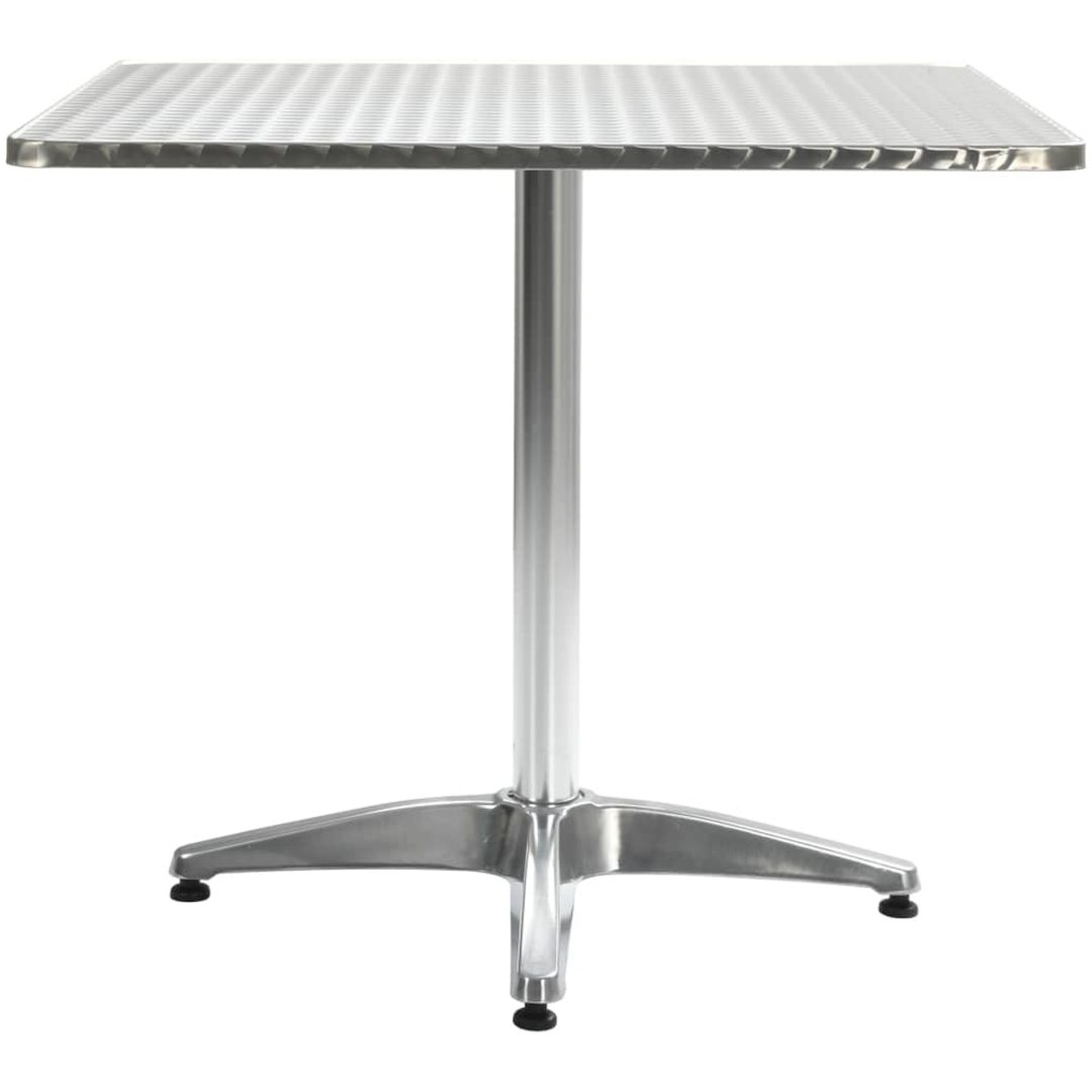Trädgårdsbord silver aluminium vidaXL 80 x 80 x 70 cm – bild 2