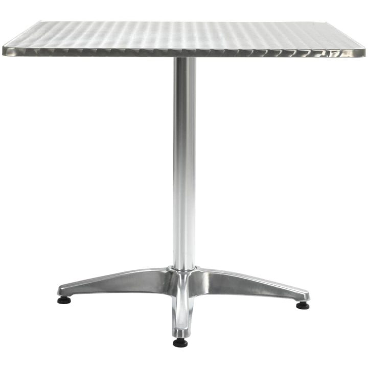 Trädgårdsbord silver aluminium vidaXL 80 x 80 x 70 cm – bild 2