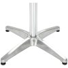 Trädgårdsbord silver aluminium vidaXL 80 x 80 x 70 cm – miniatyr 3