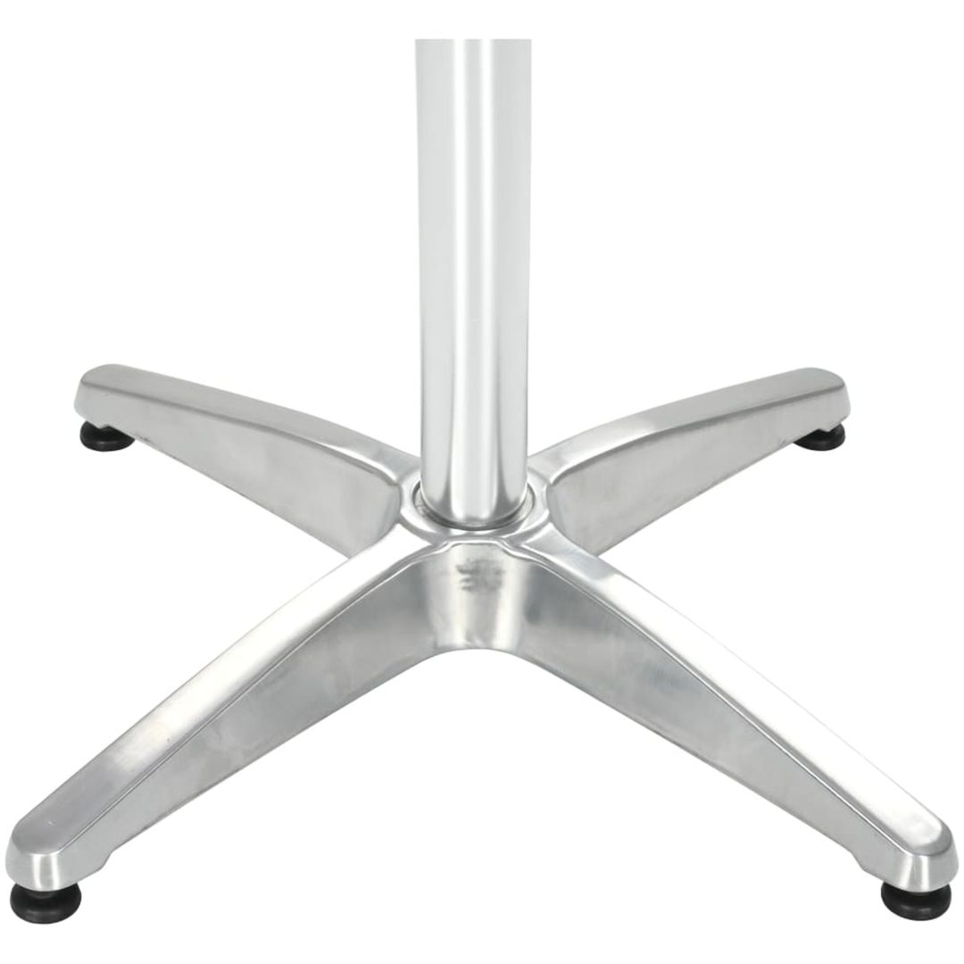 Trädgårdsbord silver aluminium vidaXL 80 x 80 x 70 cm – bild 3