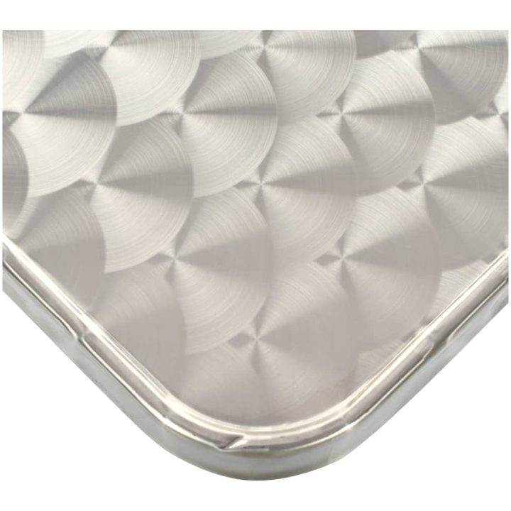 Trädgårdsbord silver aluminium vidaXL 80 x 80 x 70 cm – bild 4