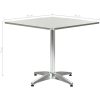 Trädgårdsbord silver aluminium vidaXL 80 x 80 x 70 cm – miniatyr 5