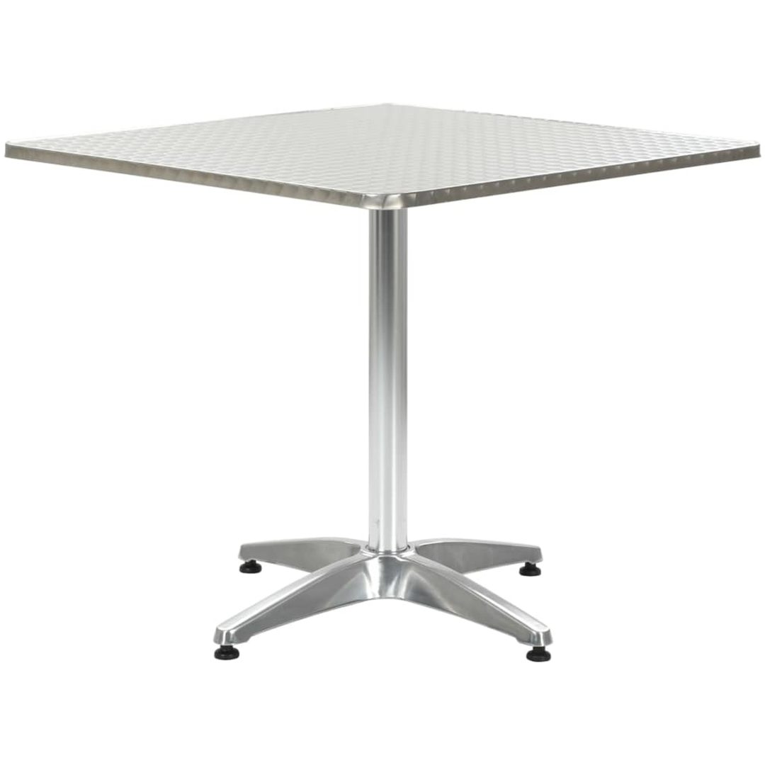 Trädgårdsbord silver aluminium vidaXL 80 x 80 x 70 cm