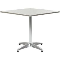 Trädgårdsbord silver aluminium vidaXL