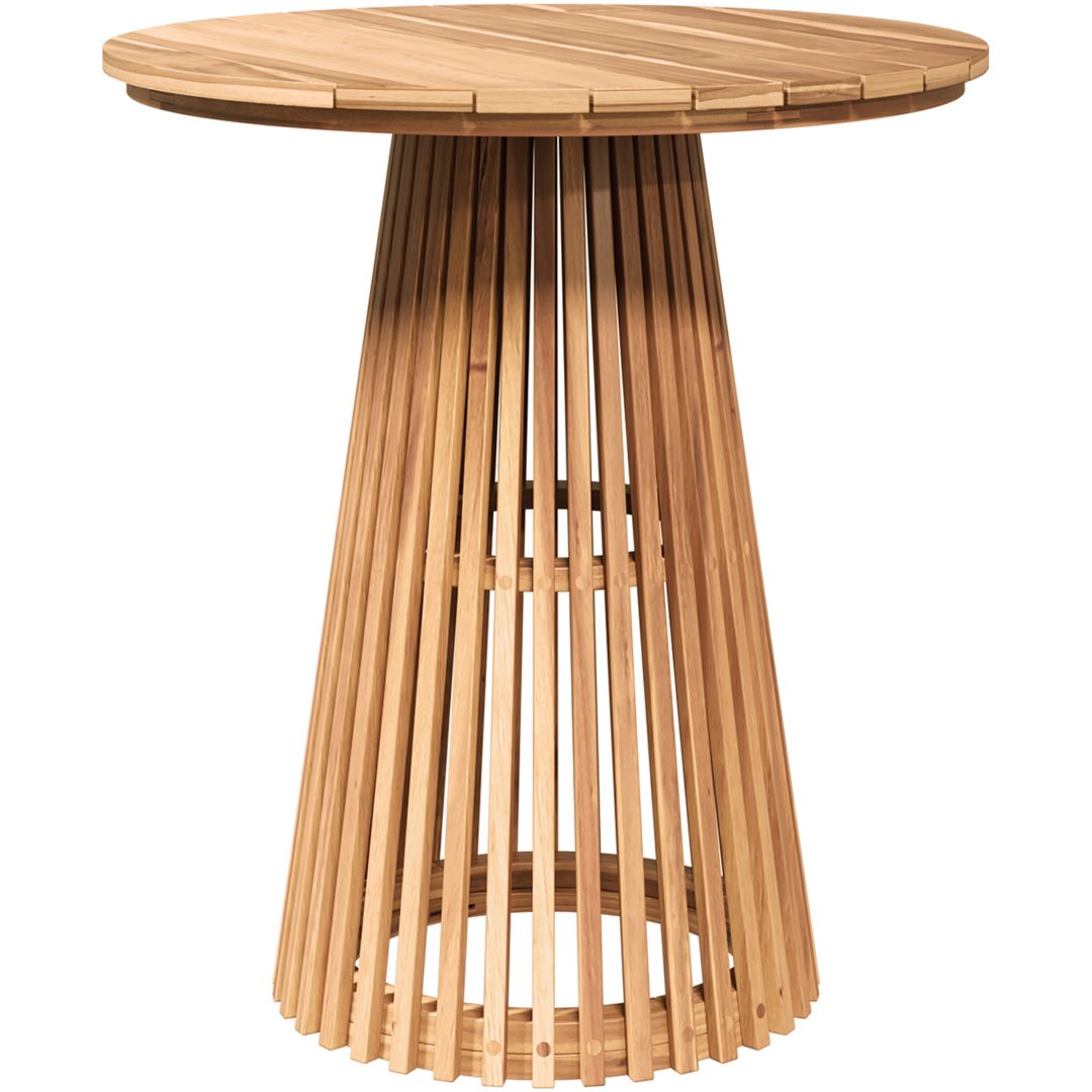 Trädgårdsbord Solid Teak vidaXL ⌀70 x 75 cm – bild 2