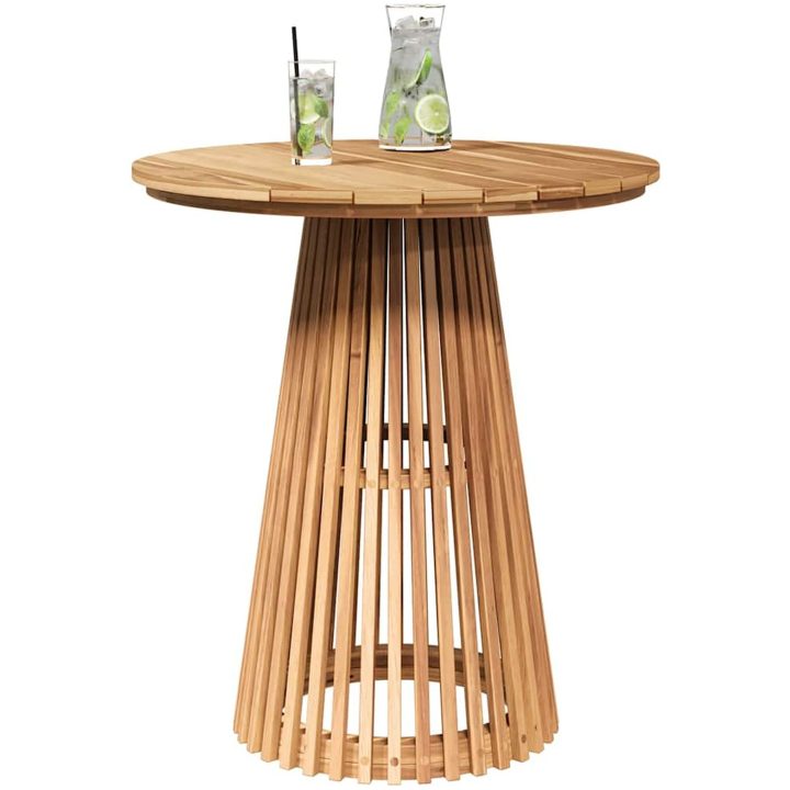 Trädgårdsbord Solid Teak vidaXL ⌀70 x 75 cm – bild 3
