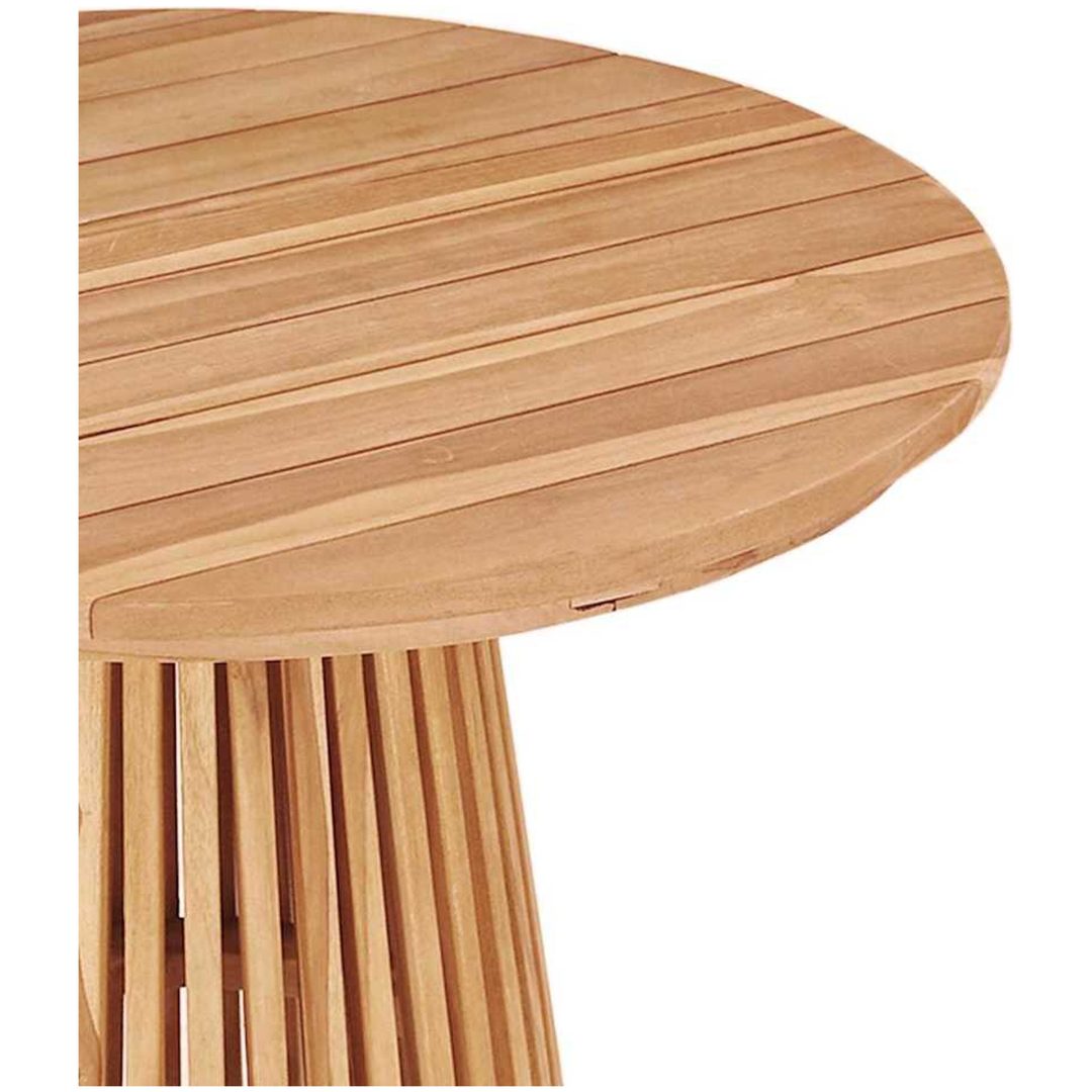 Trädgårdsbord Solid Teak vidaXL ⌀70 x 75 cm – bild 5