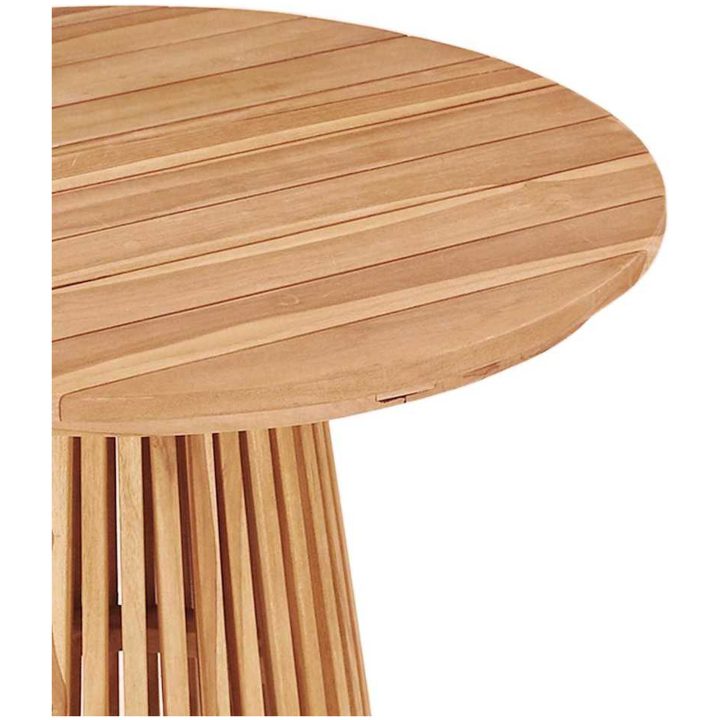 Trädgårdsbord Solid Teak vidaXL ⌀70 x 75 cm – bild 5