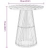 Trädgårdsbord Solid Teak vidaXL ⌀70 x 75 cm – miniatyr 7