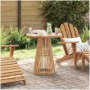 Trädgårdsbord Solid Teak vidaXL ⌀70 x 75 cm – miniatyr 1