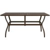 Trädgårdsbord stål vidaXL 140 x 80 x 72 cm – miniatyr 2