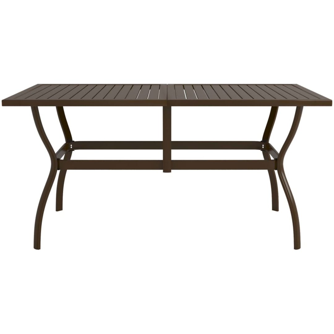 Trädgårdsbord stål vidaXL 140 x 80 x 72 cm – bild 2