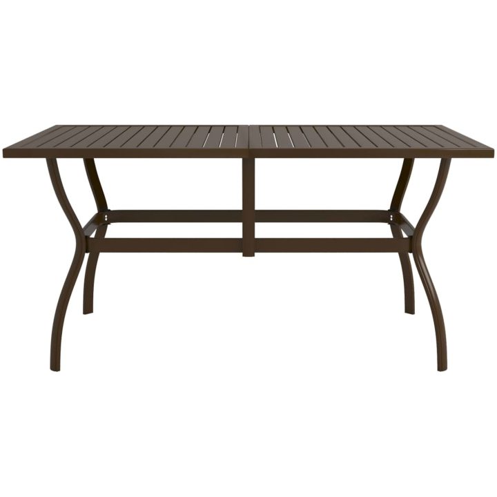 Trädgårdsbord stål vidaXL 140 x 80 x 72 cm – bild 2