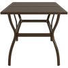 Trädgårdsbord stål vidaXL 140 x 80 x 72 cm – miniatyr 3