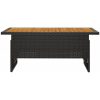 Trädgårdsbord svart 100x50x43/63 cm akaciaträ&konstrotting vidaXL – miniatyr 3