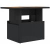 Trädgårdsbord svart 100x55x73 cm konstrotting och akaciaträ vidaXL – miniatyr 2