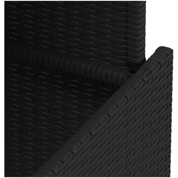 Trädgårdsbord svart 100x55x73 cm konstrotting och akaciaträ vidaXL – bild 11
