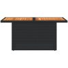 Trädgårdsbord svart 100x55x73 cm konstrotting och akaciaträ vidaXL – miniatyr 5