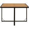 Trädgårdsbord svart 109x107x74 cm konstrotting & massiv akacia vidaXL – miniatyr 3