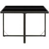 Trädgårdsbord svart 109x107x74 cm konstrotting och glas vidaXL – miniatyr 3
