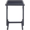 Trädgårdsbord svart 110x53x72 cm glas och konstrotting vidaXL – miniatyr 3