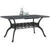 Trädgårdsbord svart 150x90x72 cm gjuten aluminium vidaXL – miniatyr 4