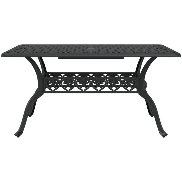 Trädgårdsbord svart 150x90x72 cm gjuten aluminium vidaXL – bild 5