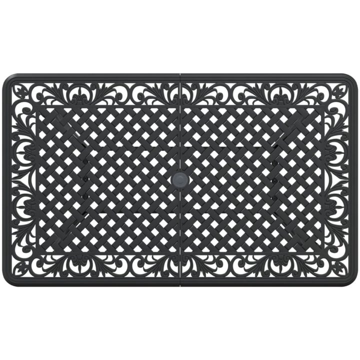 Trädgårdsbord svart 150x90x72 cm gjuten aluminium vidaXL – bild 8