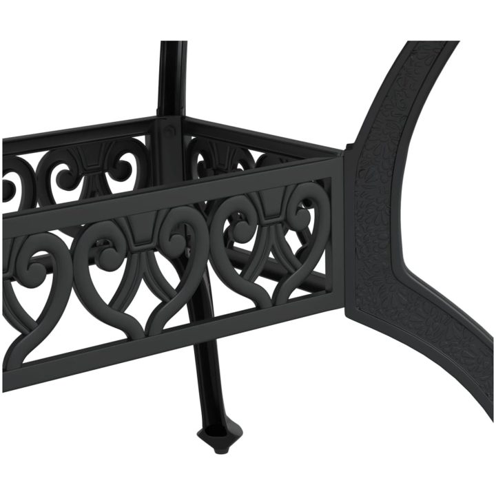 Trädgårdsbord svart 150x90x72 cm gjuten aluminium vidaXL – bild 10