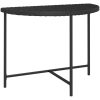 Trädgårdsbord svart 170x80x74 cm konstrotting vidaXL 100 x 50 x 75 cm – miniatyr 2