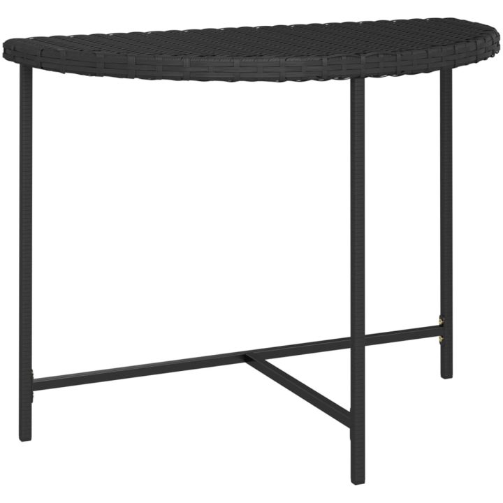 Trädgårdsbord svart 170x80x74 cm konstrotting vidaXL 100 x 50 x 75 cm – bild 2