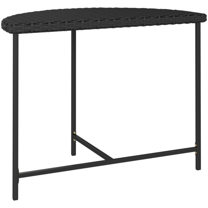 Trädgårdsbord svart 170x80x74 cm konstrotting vidaXL 100 x 50 x 75 cm – bild 3
