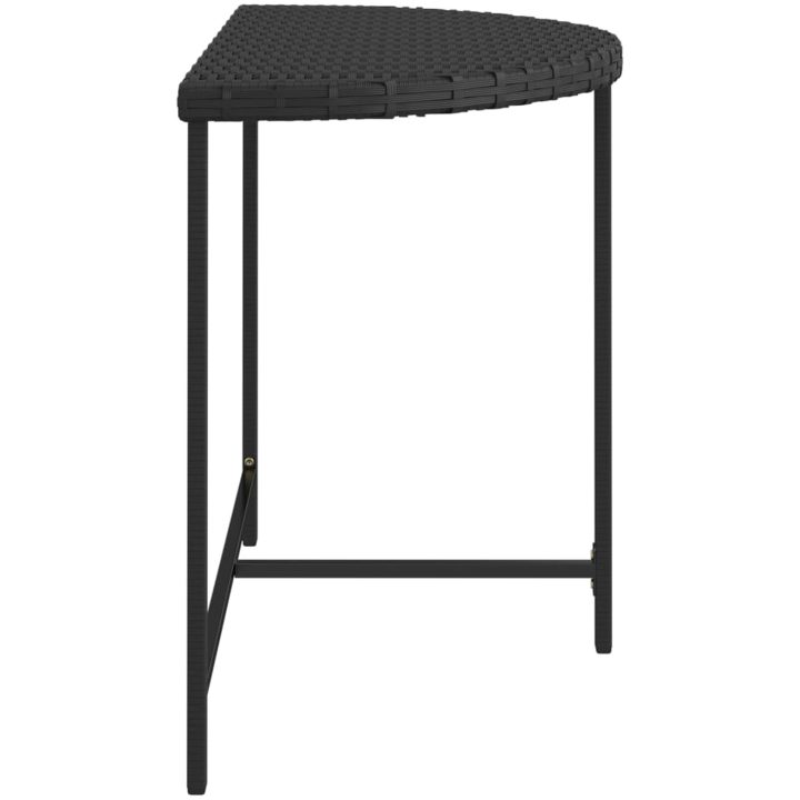 Trädgårdsbord svart 170x80x74 cm konstrotting vidaXL 100 x 50 x 75 cm – bild 5