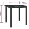 Trädgårdsbord svart 190x90x74 cm aluminium och glas vidaXL 80 x 80 x 74 cm – miniatyr 5