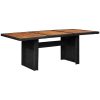 Trädgårdsbord svart 200x100x74 cm konstrotting vidaXL – miniatyr 1