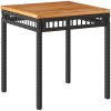 Trädgårdsbord svart 38x38x42 cm konstrotting akaciaträ vidaXL – miniatyr 2