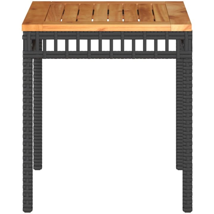 Trädgårdsbord svart 38x38x42 cm konstrotting akaciaträ vidaXL – bild 4