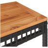 Trädgårdsbord svart 38x38x42 cm konstrotting akaciaträ vidaXL – miniatyr 7