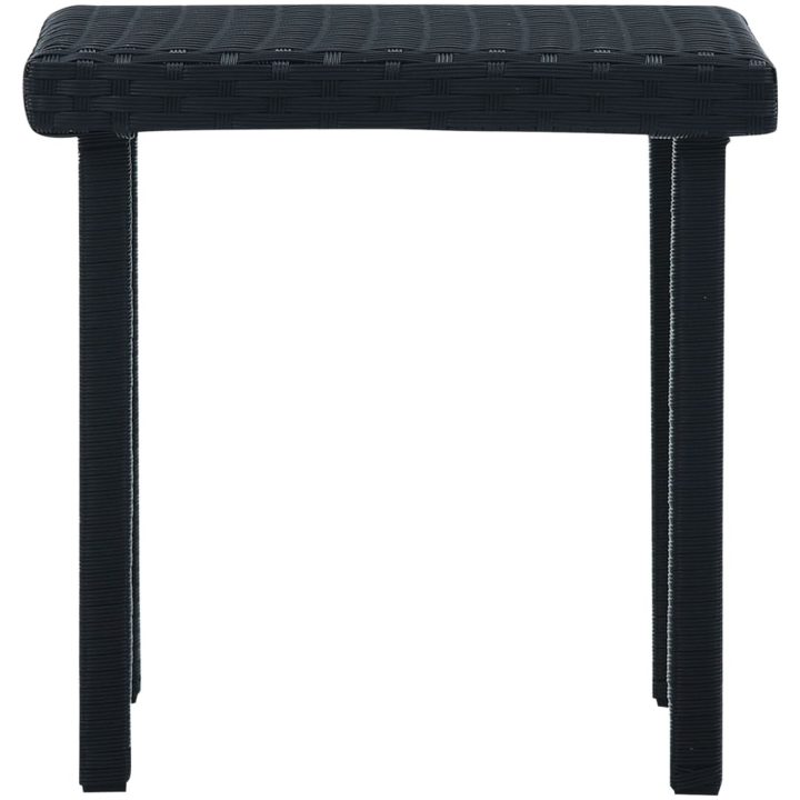Trädgårdsbord svart 40x40x40 cm konstrotting vidaXL – bild 2