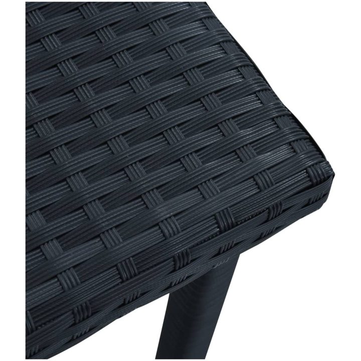 Trädgårdsbord svart 40x40x40 cm konstrotting vidaXL – bild 3