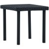 Trädgårdsbord svart 40x40x40 cm konstrotting vidaXL – miniatyr 1