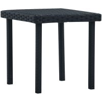 Trädgårdsbord svart 40x40x40 cm konstrotting vidaXL