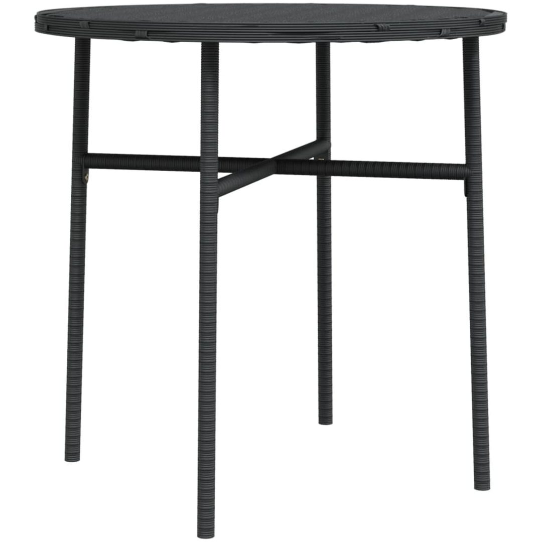 Trädgårdsbord svart 45 cm konstrotting vidaXL – bild 2