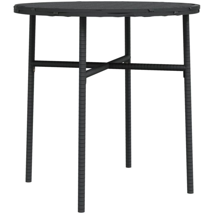 Trädgårdsbord svart 45 cm konstrotting vidaXL – bild 2