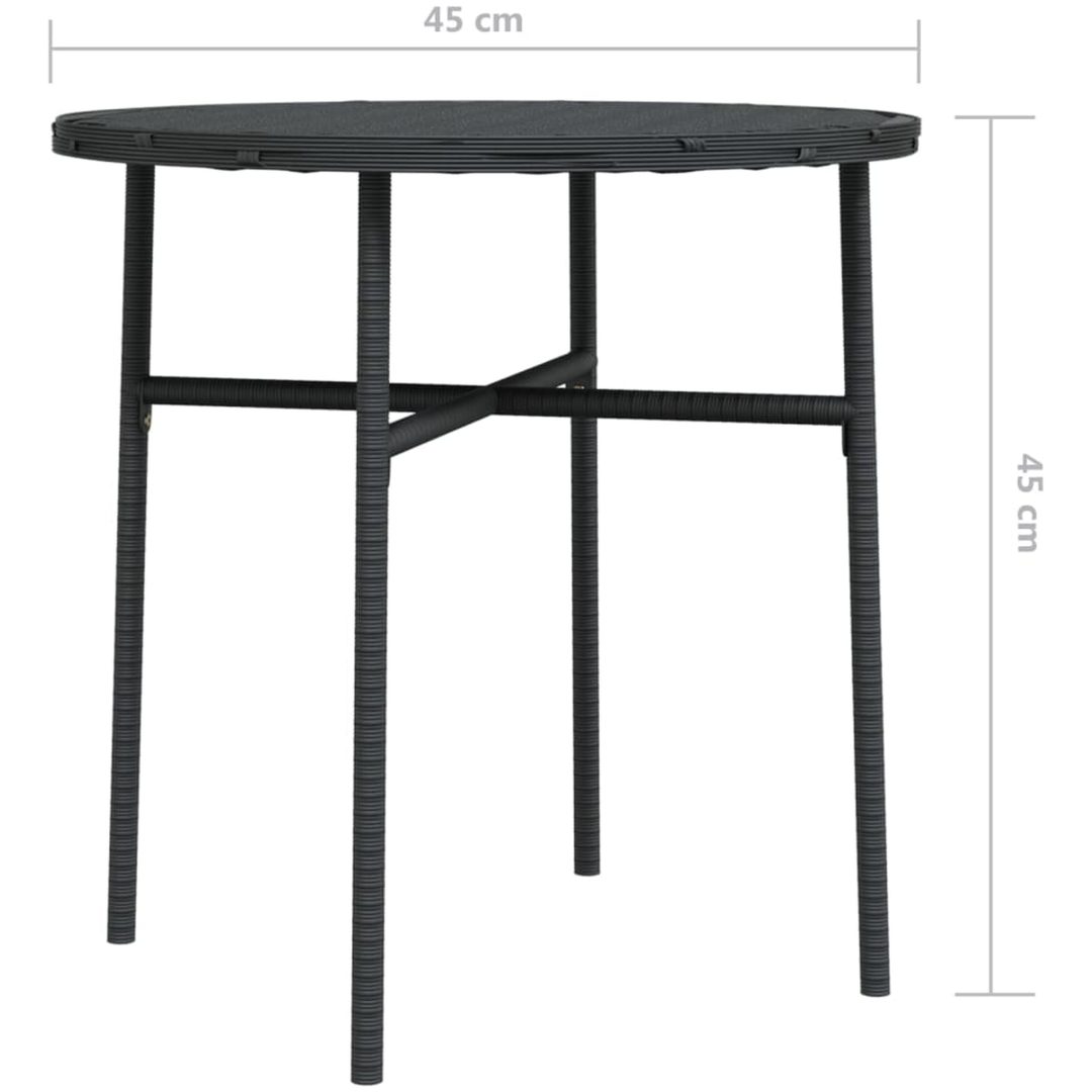 Trädgårdsbord svart 45 cm konstrotting vidaXL – bild 6