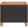Trädgårdsbord svart 45x45x37 cm konstrotting akaciaträ vidaXL – miniatyr 5