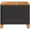 Trädgårdsbord svart 45x45x37 cm konstrotting akaciaträ vidaXL – miniatyr 6