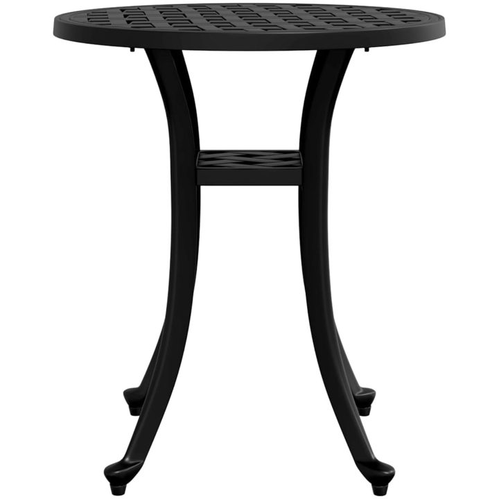 Trädgårdsbord svart ⌀48x53 cm gjuten aluminium vidaXL – bild 6