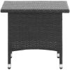 Trädgårdsbord svart 50x50x47 cm konstrotting vidaXL – miniatyr 2